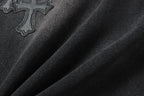 Chrome Hearts Black Cross Patch Grey Jeans
