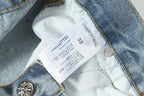 Chrome Hearts Vintage Cross Patchwork Washed Carpenter Denim Shorts 201
