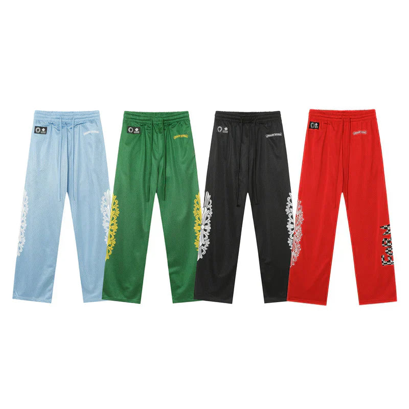 Chrome Hearts Mattyboy graffiti red mesh track pants 9997