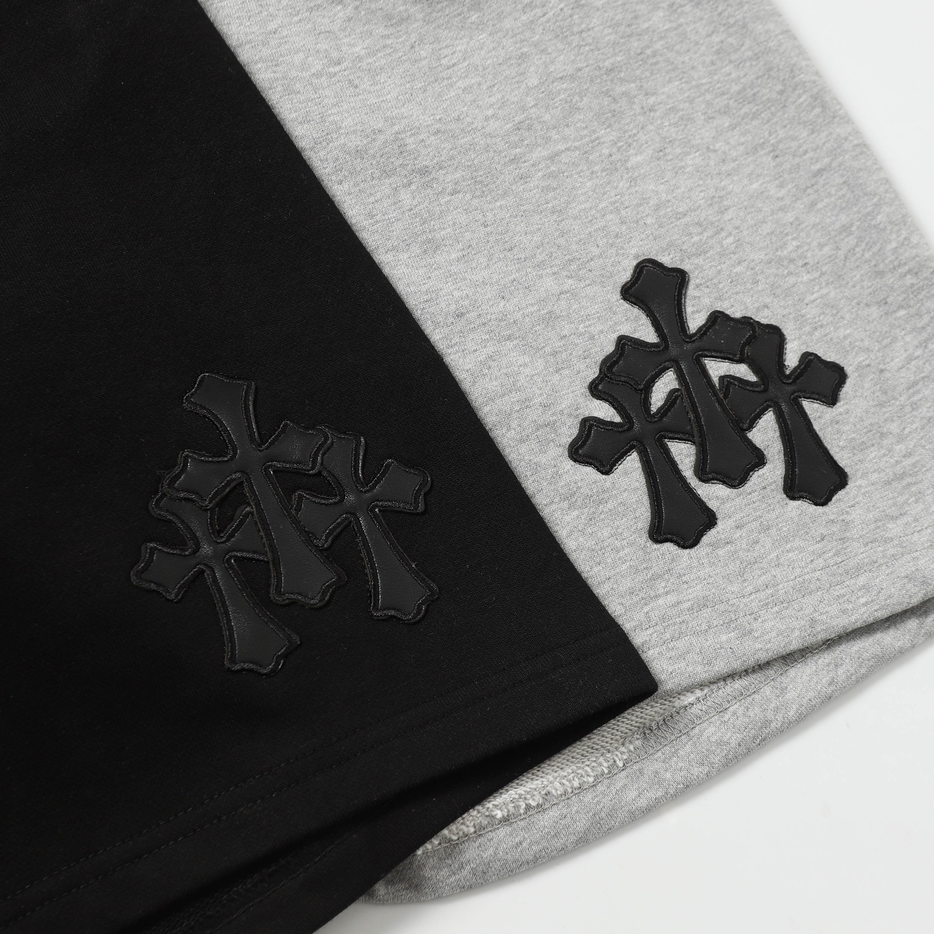 Chrome Hearts Cemetery Leather Cross Patch Paper Jam Shorts