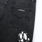 Chrome Hearts Grey jeans with colored crosshatch