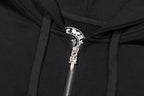 Chrome Hearts Multi-Color Cemetery Cross Logo Zip Up Hoodie 5015