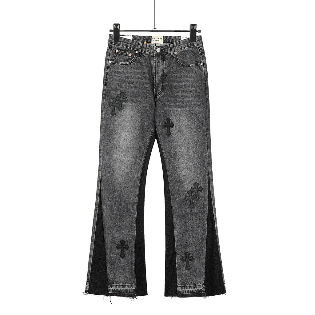 Chrome Hearts Gallery Dept Cross Patch Flare Denim Jeans